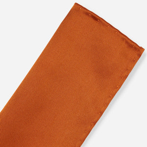 Solid Twill Burnt Orange Pocket Square alternated image 1