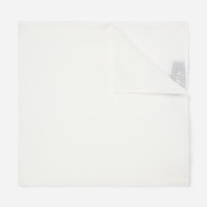 Solid White Linen Pocket Square featured image