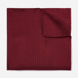 Sound Wave Herringbone Burgundy Pocket Square