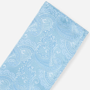 Twill Paisley Steel Blue Pocket Square alternated image 1