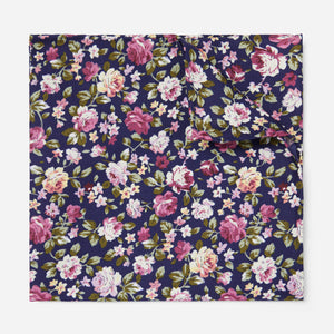 Moody Florals Navy Pocket Square featured image
