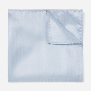 Mumu Weddings - Desert Solid Steel Blue Pocket Square