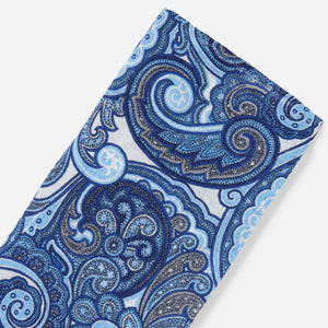 Bali Paisley Blue Pocket Square alternated image 1