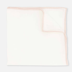 White Linen With Rolled Border Light Champagne Pocket Square featured image