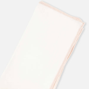 White Linen With Rolled Border Light Champagne Pocket Square alternated image 1