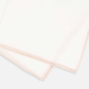 White Linen With Rolled Border Light Champagne Pocket Square alternated image 3