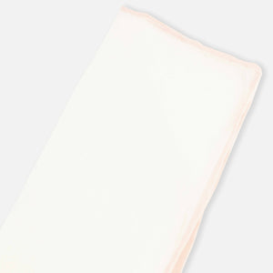 White Linen With Rolled Border Blush Pink Pocket Square alternated image 1