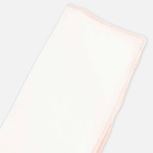 Bhldn White Linen With Rolled Border Blush Pocket Square alternated image 1