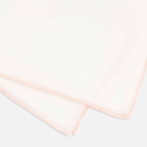 Bhldn White Linen With Rolled Border Blush Pocket Square alternated image 2