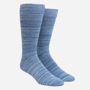 Marled Light Blue Dress Socks