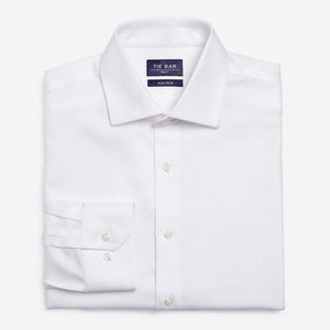 Herringbone Solid White Non-Iron Dress Shirt