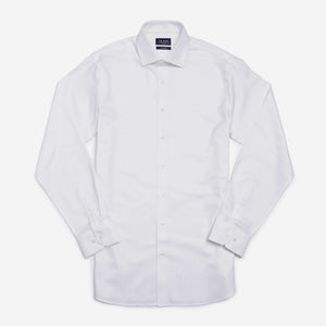 Herringbone Solid White Non-Iron Dress Shirt alternated image 1