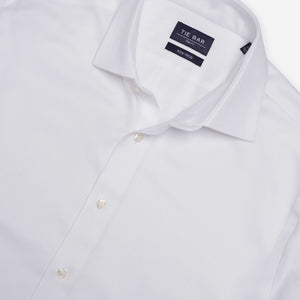 Herringbone Solid White Non-Iron Dress Shirt alternated image 2