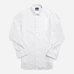 Herringbone Tuxedo White Non-Iron Dress Shirt alternated image 1