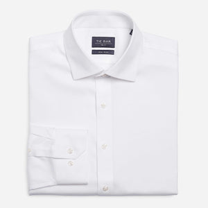 Pinpoint Solid White Non-Iron Dress Shirt