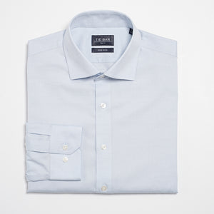 Pinpoint Solid Light Blue Non-Iron Dress Shirt