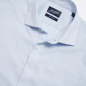 Pinpoint Solid Light Blue Non-Iron Dress Shirt alternated image 2