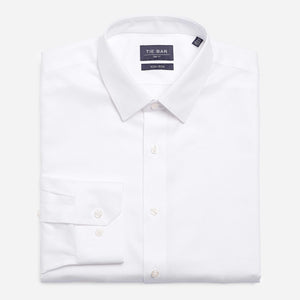 Pinpoint Solid - Point Collar White Non-Iron Dress Shirt featured image