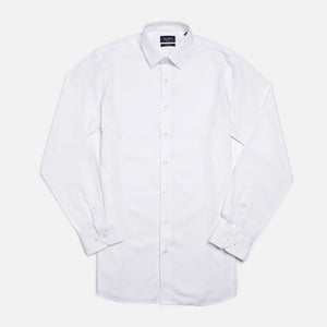 Pinpoint Solid - Point Collar White Non-Iron Dress Shirt alternated image 1