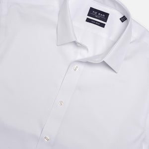 Pinpoint Solid - Point Collar White Non-Iron Dress Shirt alternated image 2