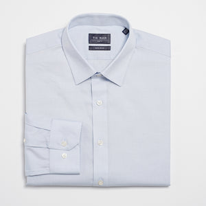 Pinpoint Solid - Point Collar Light Blue Non-Iron Dress Shirt featured image