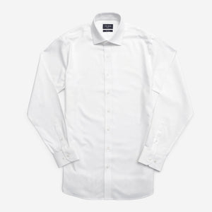 Textured Solid White Non-Iron Dress Shirt alternated image 1