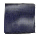 Pindot Navy Pocket Square