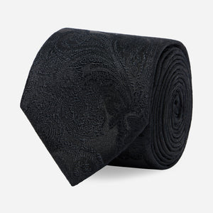 Designer Paisley Black Tie