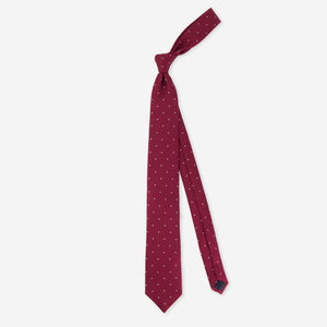 Dotted Report Burgundy Tie alternated image 1