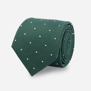 Dotted Report Hunter Green Tie featured image
