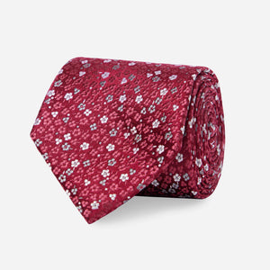 Flower Fields Burgundy Tie featured image