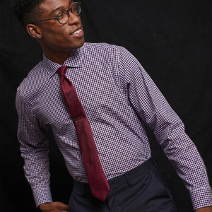 Grosgrain Solid Burgundy Tie alternated image 4