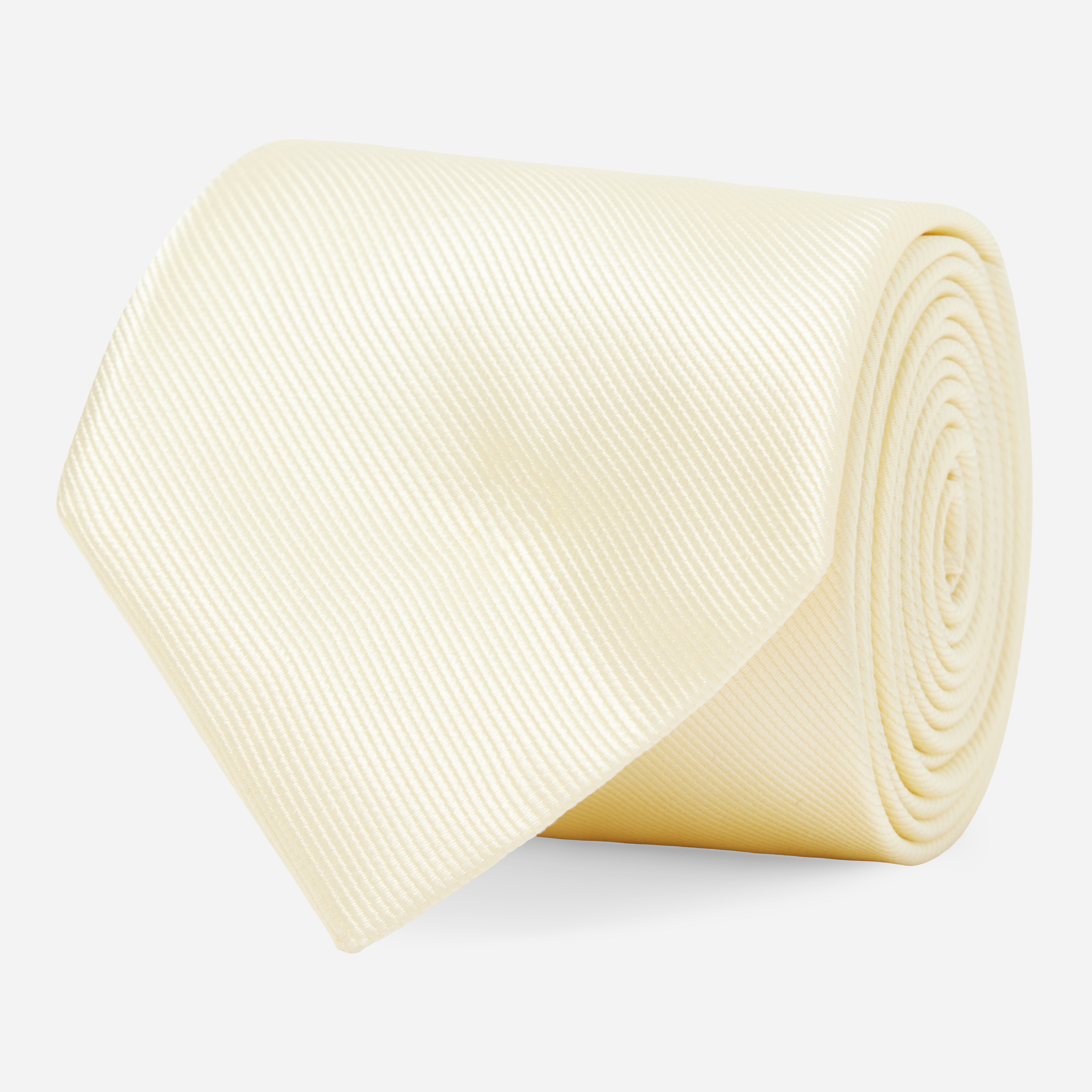 Grosgrain Solid Butter Tie | Men's Silk Ties | Tie Bar