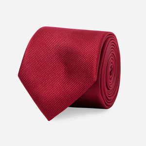 The Tie Bar Men's Bulletin Dot Tie - Skinny - in Red, Linen