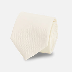 Grosgrain Solid Ivory Tie