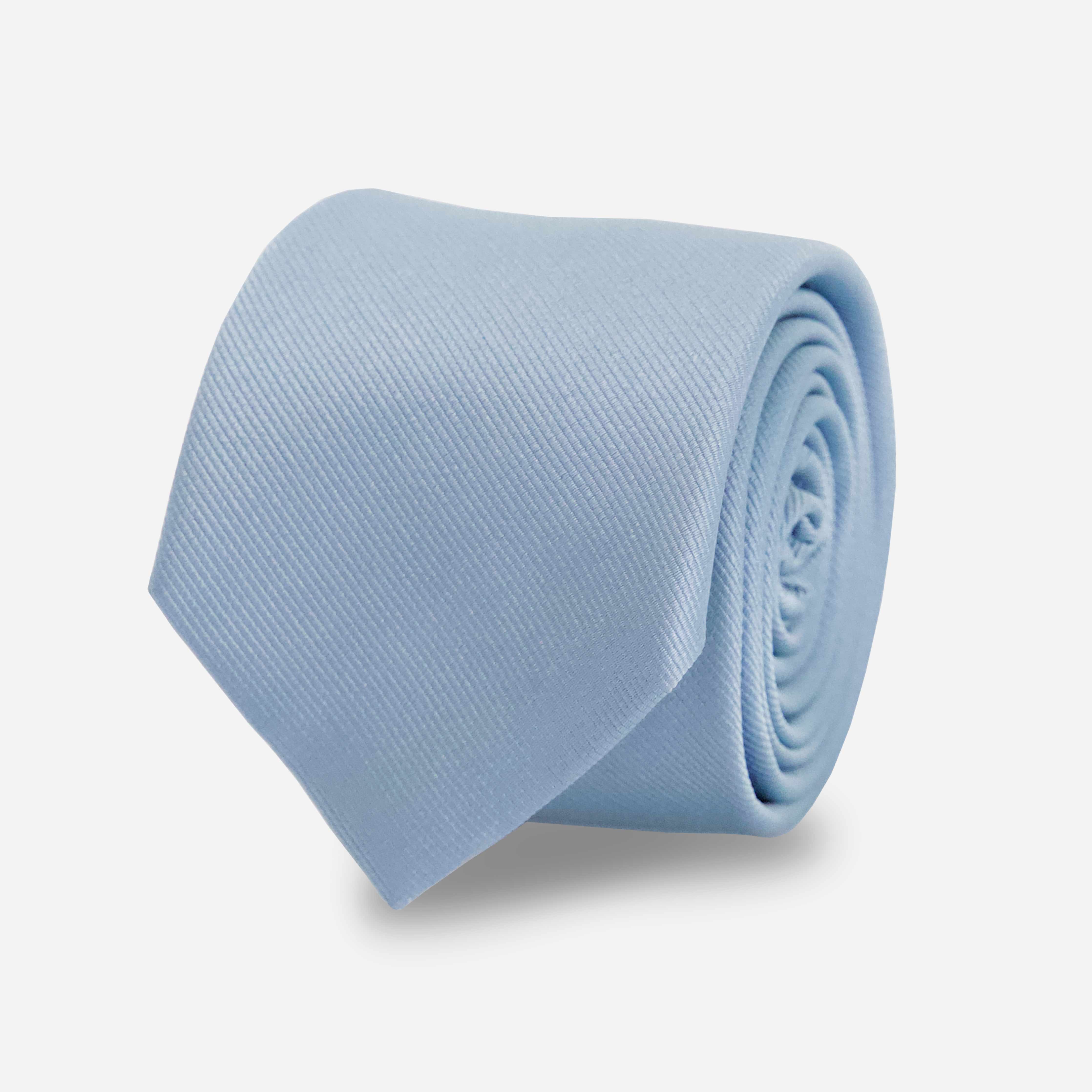 Grosgrain Solid Steel Blue Tie | Silk Ties | Tie Bar