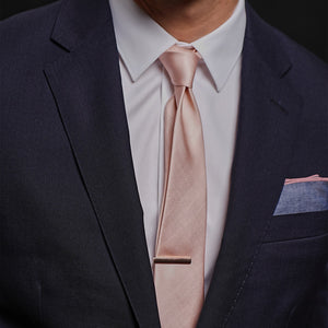 Herringbone Vow Blush Pink Tie alternated image 4