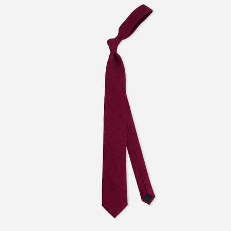 Jet Set Solid Burgundy Tie | Linen Ties | Tie Bar