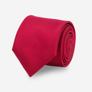 Solid Satin Red Tie featured image