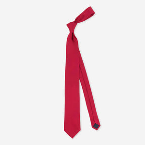 Solid Satin Red Tie alternated image 1