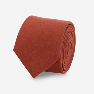 Solid Wool Burnt Orange Tie featured image