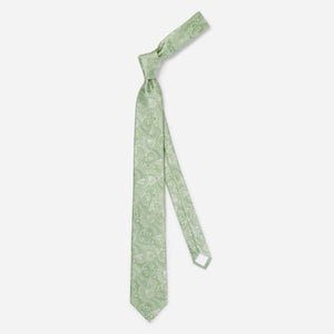 Twill Paisley Moss Green Tie alternated image 1