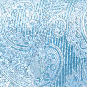 Twill Paisley Steel Blue Tie alternated image 2