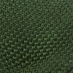 Wool Pointed Tip Knit Hunter Green Tie alternated image 2