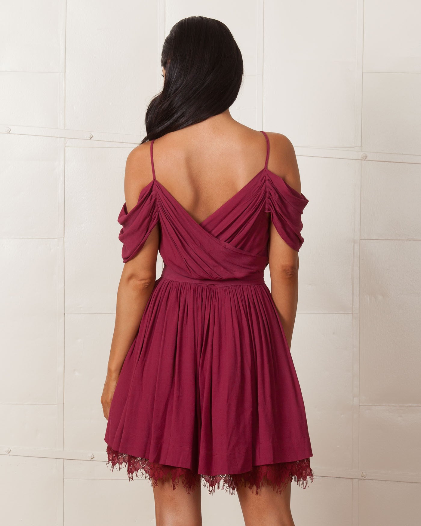 Jetset Diaries Burgundy Mantra Dress