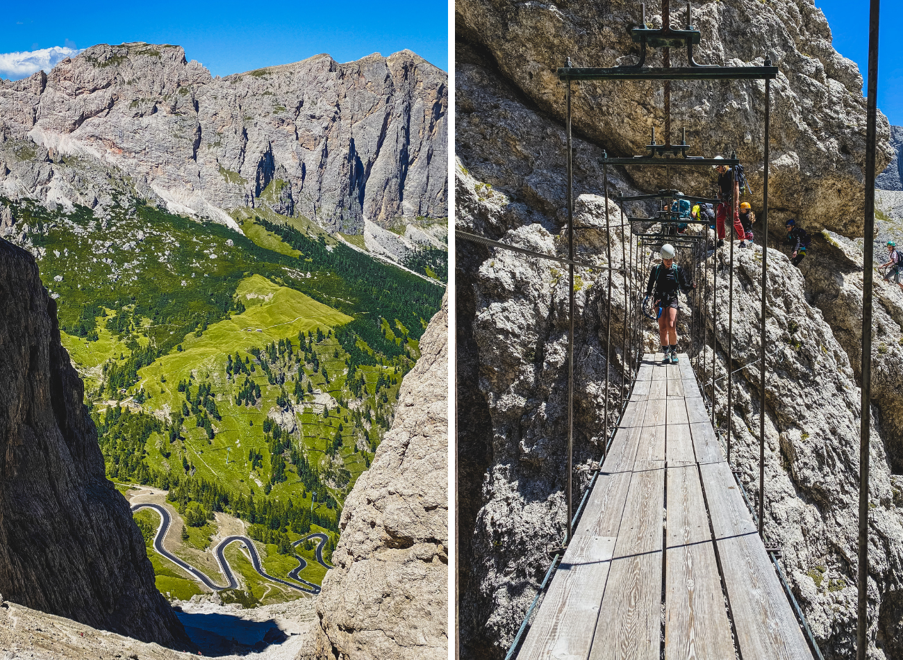 Prelaz Gardena, Ferrata Tridentina, Rifugio F.Cavazza, Gora Pizbo. Idealna destinjacija, če si privč v Dolomitih