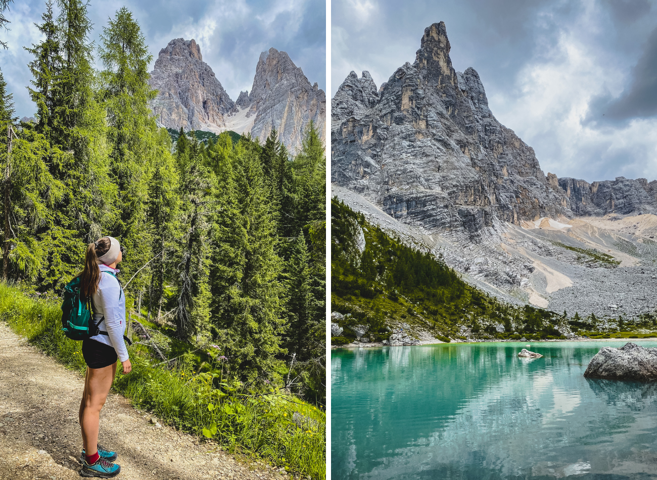 Jezero Sorapis, Prelaz Tre Croci, V bližini Cortina d'Ampezzo. Super, če si prvič v Dolomitih.