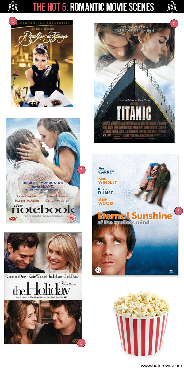 top 5 romantic movie scenes via the hotcrown.com blog