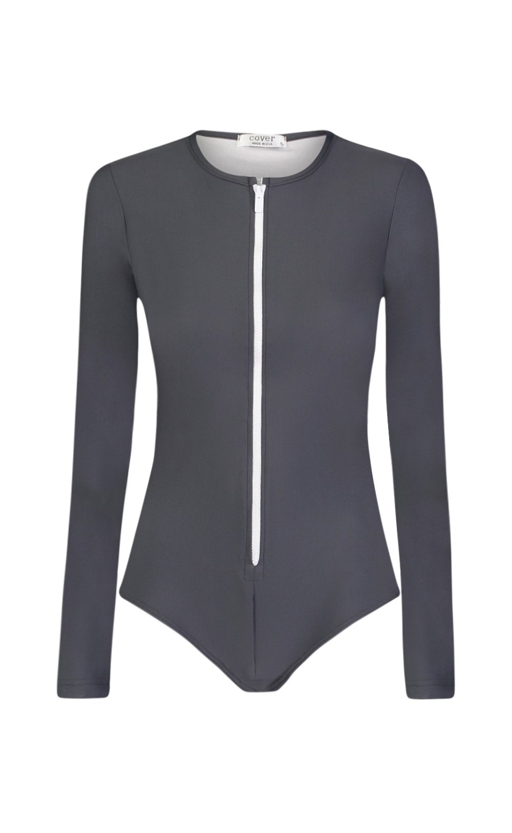 Long-Sleeved Front Zip Swimsuit