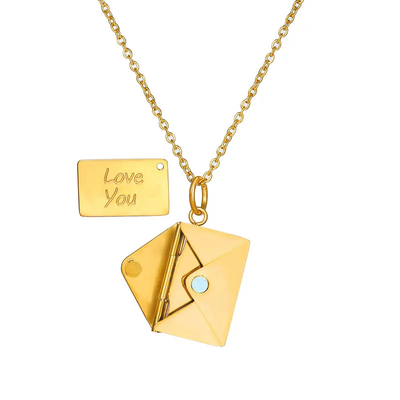 Love Envelope Necklace - Gold – Shop Zoe Mercedes